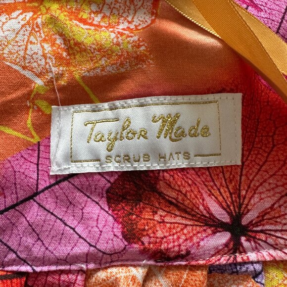 Taylor Made Scrub Hat with LUXE Satin Lining Ponytail Style EUC - Picture 2 of 4